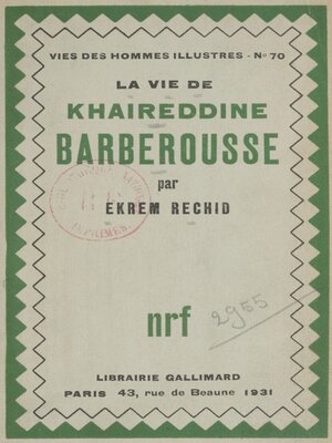 cover image of La vie de Khaireddine Barberousse